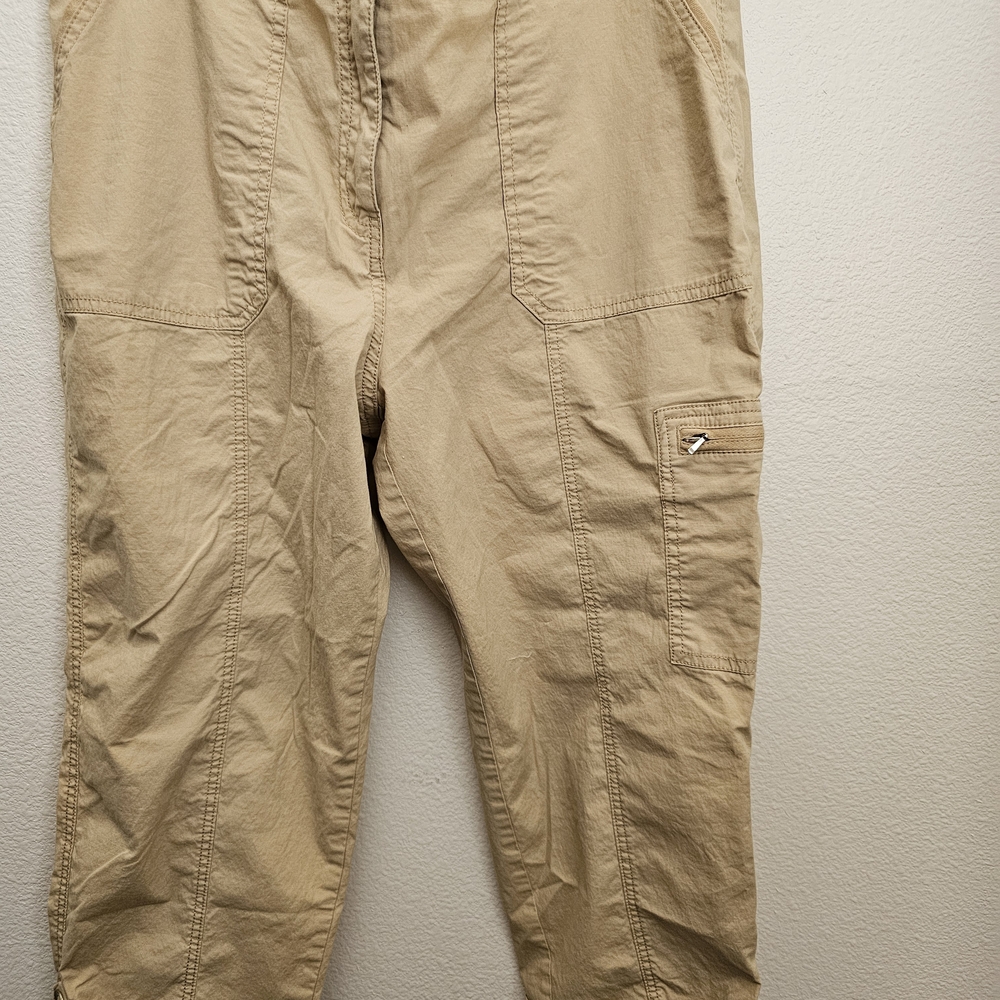 Chicos tab hem utility elastic waist pants size 1.5